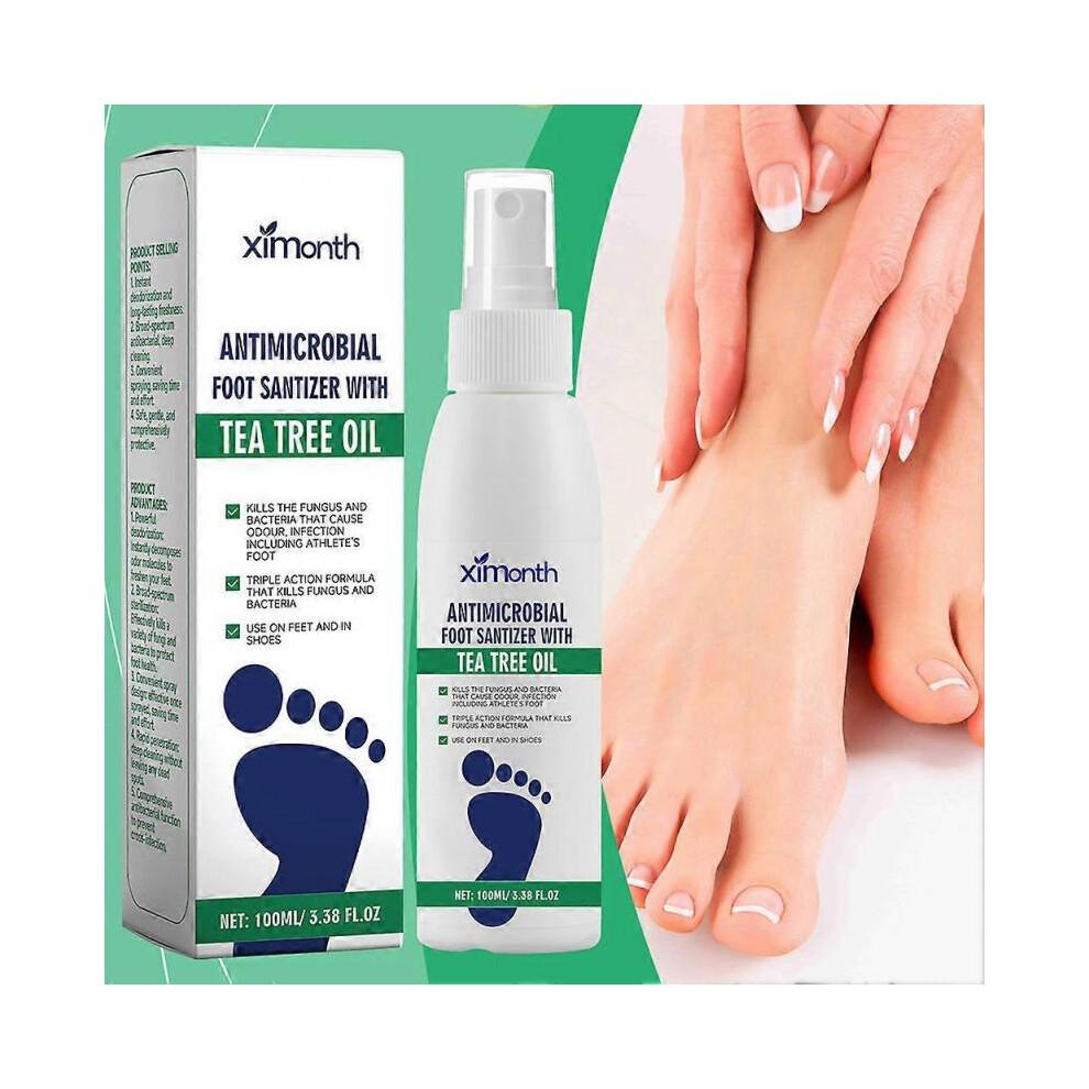 (3pcs) Foot Sanitizer Spray with Tea Tree Oil, Tea Tree Oil Spray for Foot and Nail Sanitizer, Clear Foot Sanitizer Spray