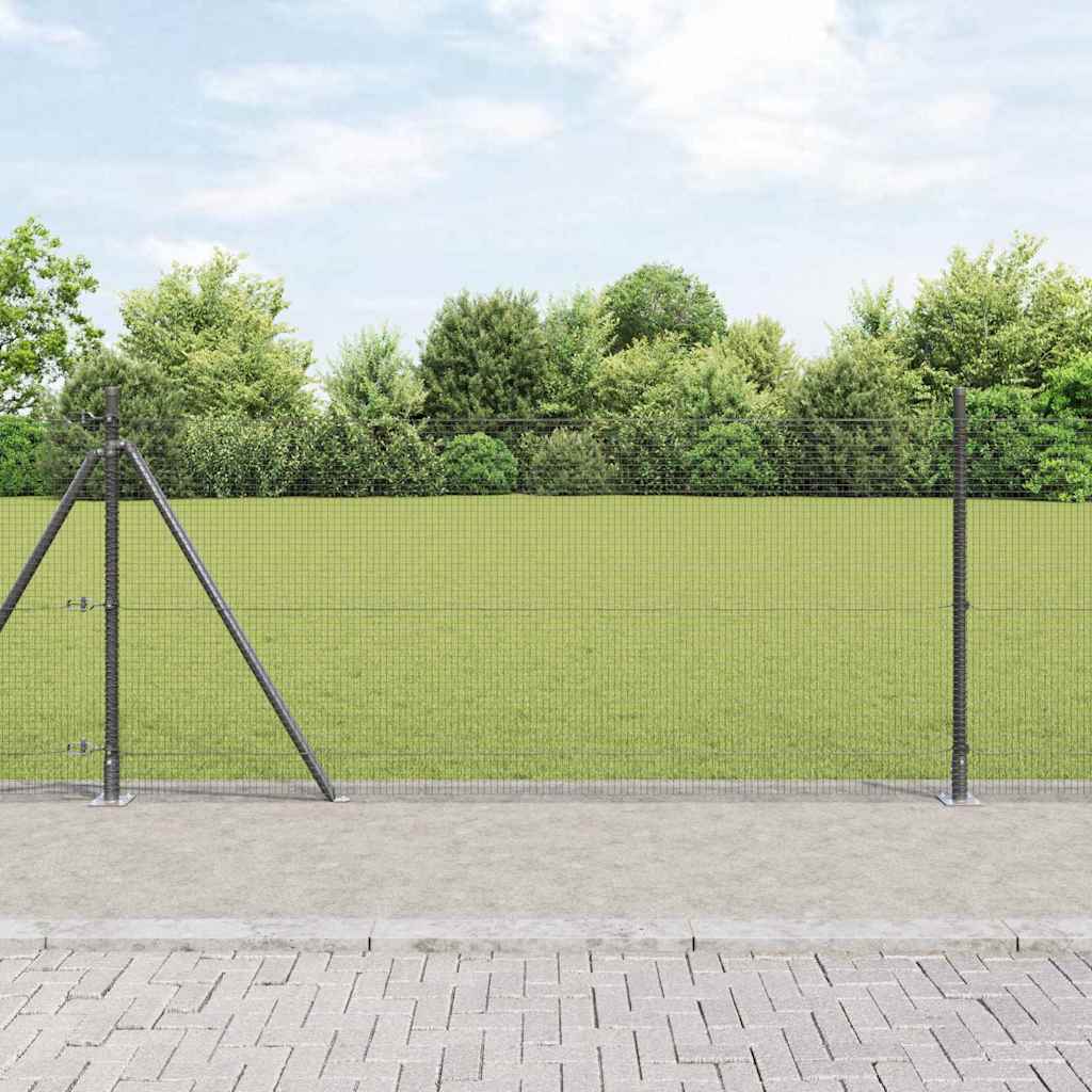 Welded Wire Fence with Concrete Foundation 10 x 0.8 m (W x H)