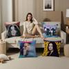 Певица Селена Гомес Актриса Наволочки Мультяшный Диван Декоративный Дом Двусторонняя Печать Короткий Плюш Милая Наволочка
