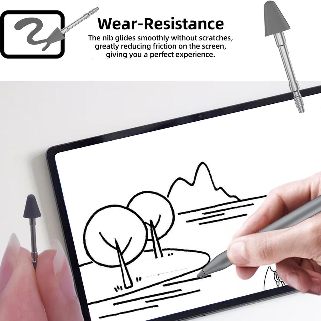 Сменные наконечники для стилуса Lenovo Precision Pen 3 Плавное скольжение Прочные наконечники 1/2/4 ШТ Легкая установка Без царапин на экране 6