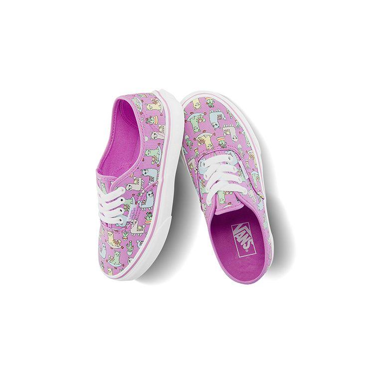 Vans Authentic Canvas Low Top Skate Shoes Pink Kids Sneaker VN0A3UIV30N