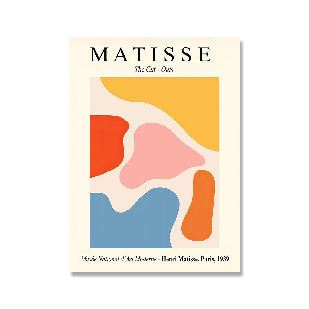 Matisse Geometry Wall Art Decor Poster Neutral Abstract Line Face Canvas Prints Modern Minimal Wall Pictures For Living Bed Room