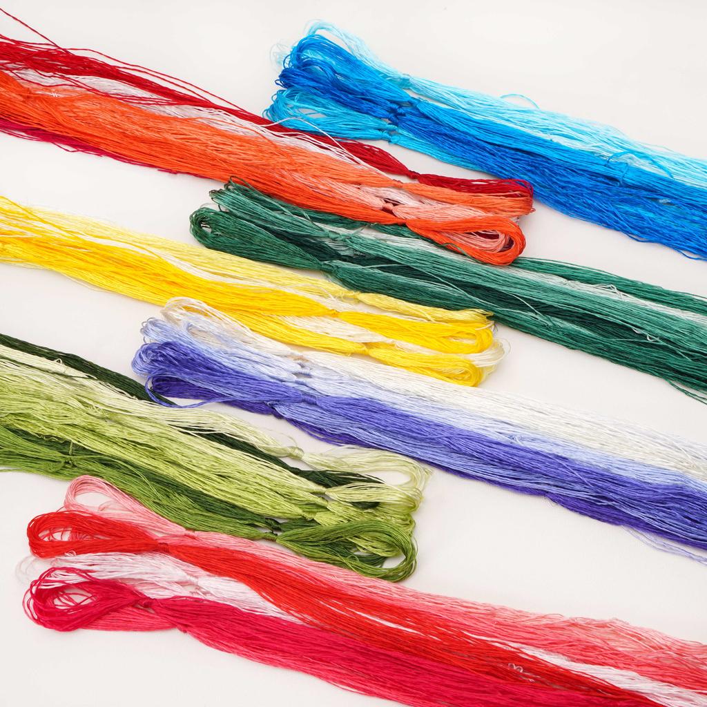 8шт x 20м шелковая нить с низкой круткой для изготовления украшений из бархатных цветов своими руками