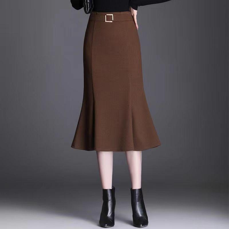 Шифоновая длинная юбка с высокой талией, женская одежда, женские повседневные сексуальные юбки «рыбий хвост», черная юбка для девочек