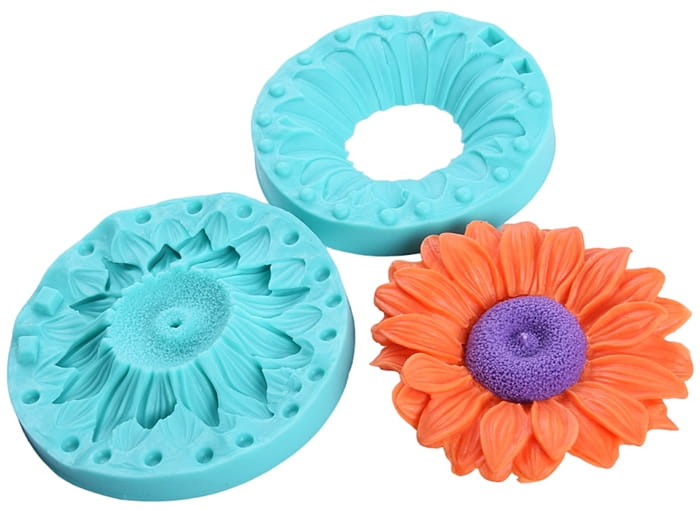 Forma Silikonowa Do Masy Cukrowej 3D Słonecznik Gerbera Xxl 10Cm