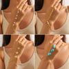 European and American Niche Temperament Finger Chain Personalized Three-layer Sequined Crystal Finger Bracelet