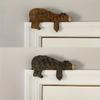 Charming Wooden Bear Door Topper As Corner Sculpture Decor In Home or Office Decoration Gel Decorative Figurines