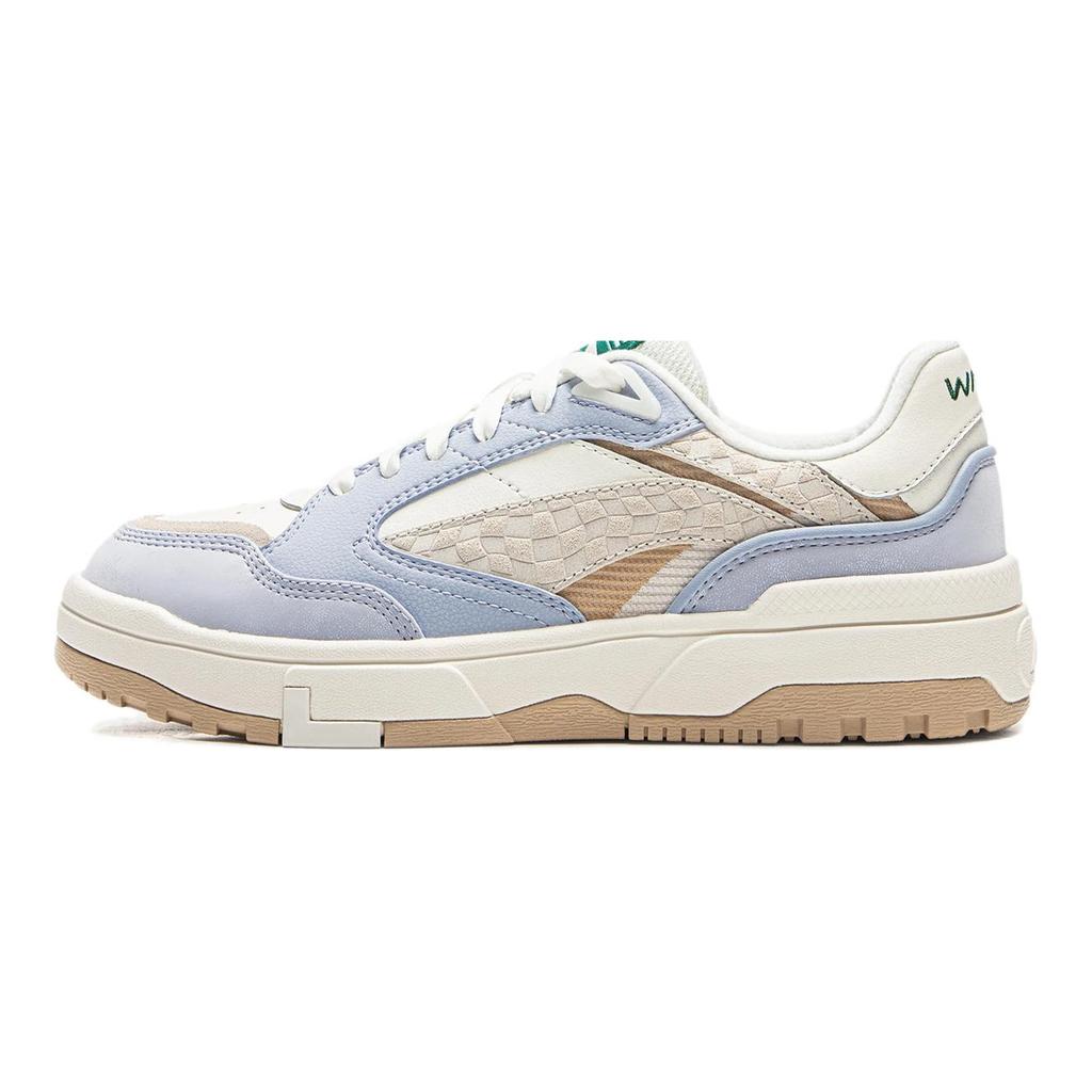 Li Ning Wave LOW Устойчивые к истиранию и легкие Низкие кеды для скейтборда Женские Бело-синие AGCV264-5