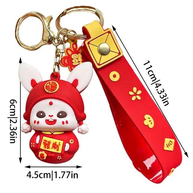 Китайский Новый год милый кролик брелки кролик подвесные аксессуары декоры