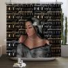 African American Woman Shower Curtain Sexy Black Girl Lady Inspirational Queen Abstract Boho Waterproof Bathroom Shower Curtain