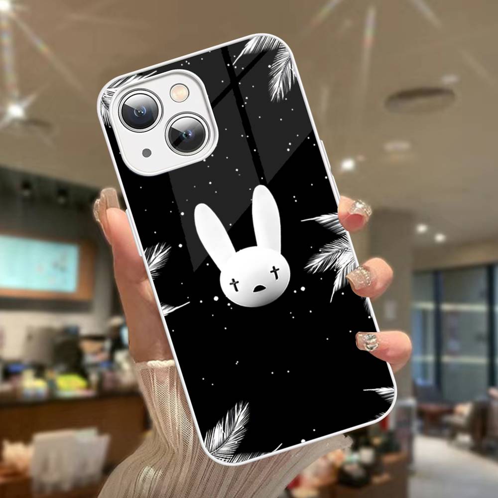 B-Bad Bunny Арт Для IPhone 14 13 12 Mini 11 Pro XS Max X XR 14 Plus Закаленное Стекло Чехол