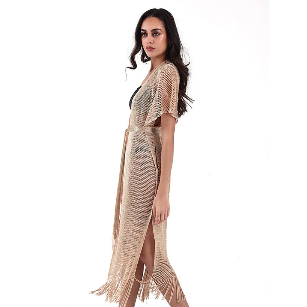 Женское модное пляжное однотонное свободное пляжное платье в стиле пэчворк с открытой спиной