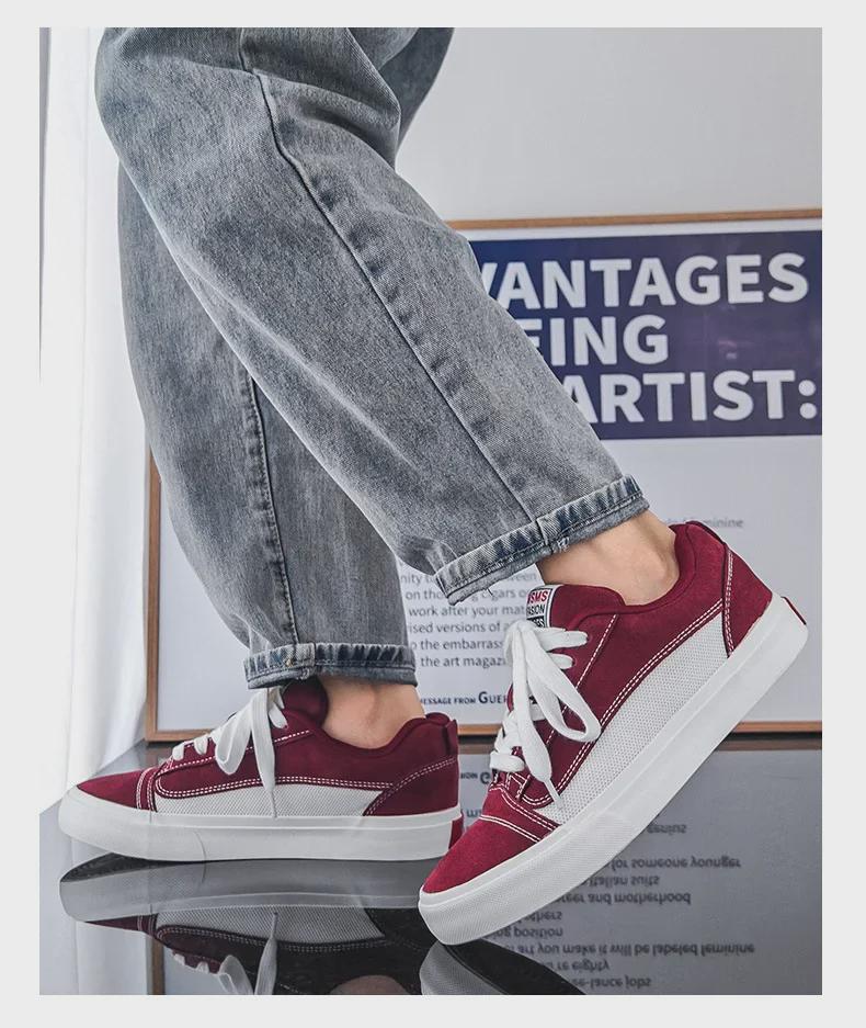 Осенняя обувь унисекс из парусины 2024 года для пар — модные повседневные спортивные уличные кроссовки