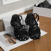 Цифровые сандалии на толстой платформе, женские туфли-маффины для улицы, красивые весной и летом, не утомляют ноги, с сандалиями на танкетке