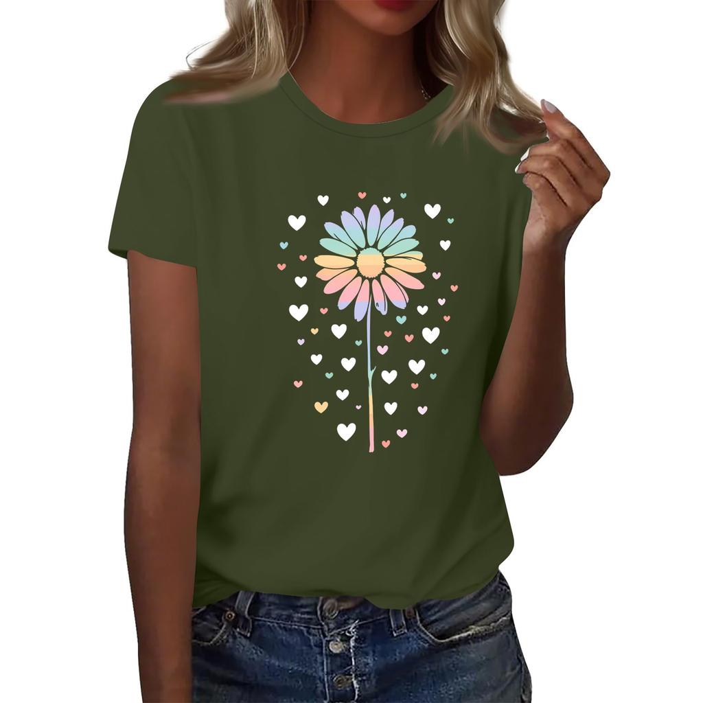 Женская мода повседневная футболка с круглым вырезом и короткими рукавами, топ, футболка, топ