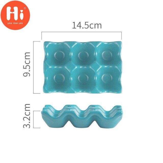 Hi Nordic 6 решеток держатель для яиц керамический противоскользящий ящик для яиц лоток для хранения в холодильнике
