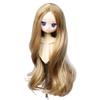 Linfairy 8-9 дюймов 13 Размер Кукольный Парик Фигурка Куклы BJD Длинный Вьющийся Парик с Центральным Пробором (Светло-коричневый)