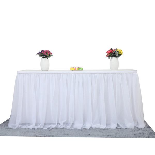 Скатерть-юбка-пачка Скатерть с рюшами для свадьбы, детского душа, крещения, дня рождения, декора на крестины