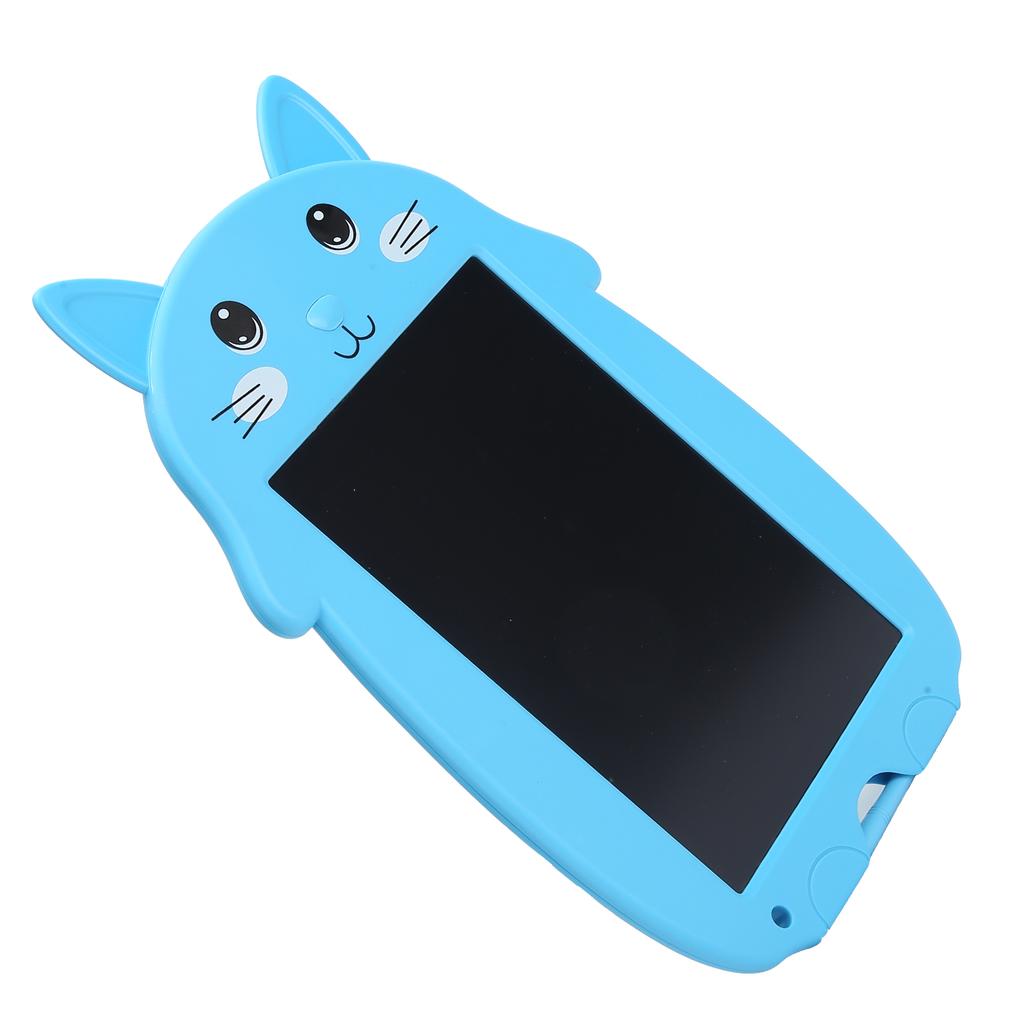 9in LCD Writing Tablet Cartoon Cat Digital Drawing Board with AntiErasing Lock for Children(Blue )