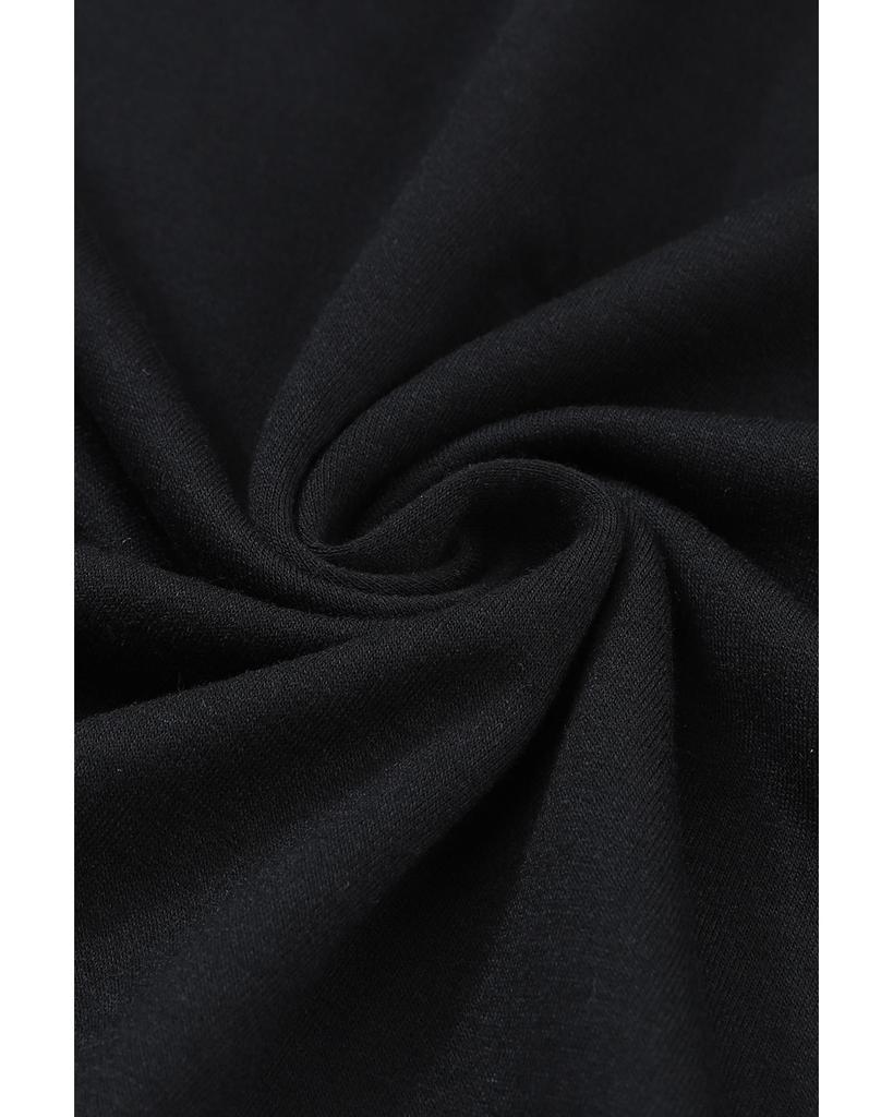 Azura Exchange Черный асимметричный вырез на пуговицах с длинным рукавом