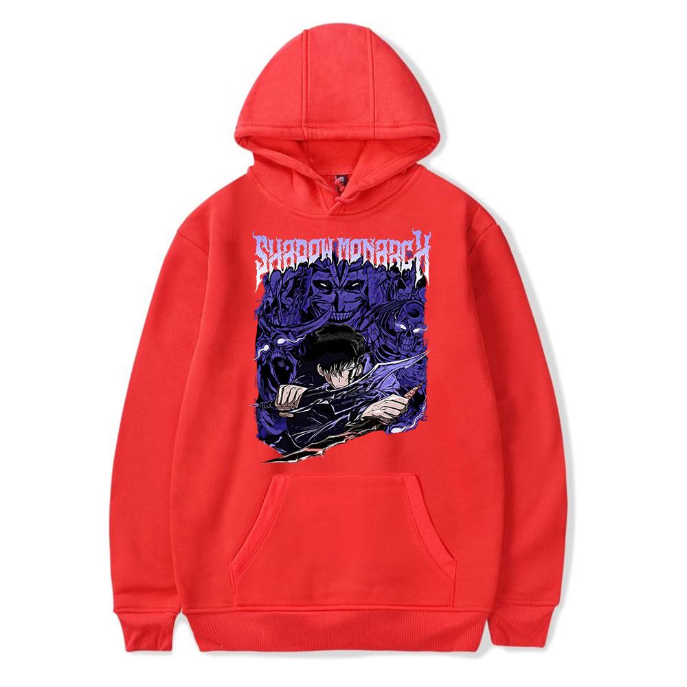 Аниме Поднятие уровня в одиночку Сон Джин У Графический принт Толстовка с капюшоном Мужская Женская Манга Толстовки Свободная Повседневная Толстовка Харадзюку Мужской Пуловер