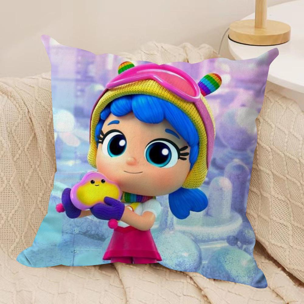 Чехол для подушки True R-Rainbow Kingdom, шелковистый короткий плюш, двусторонний принт, наволочка для дивана, для всех сезонов, декор для дома, подарок
