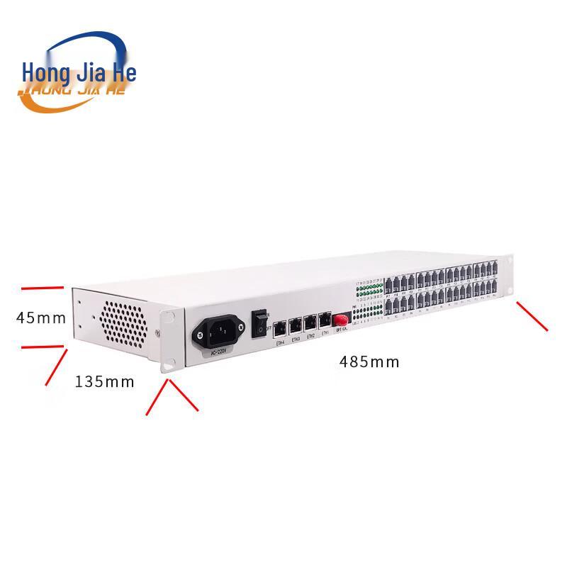 HongJiaHe JH-P32FE4 32-Channel Telephone & 4-Port Ethernet Fiber Optic Modem