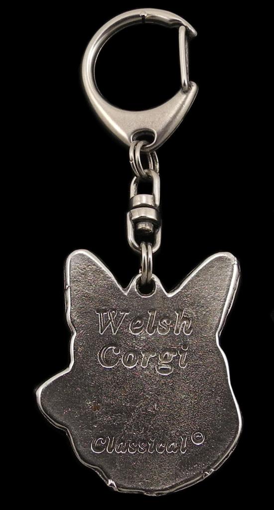Cardigan Welsh Corgi - Silver-plated key ring with dog, handbag decoration, backpack pendant by Art-Dog brand
