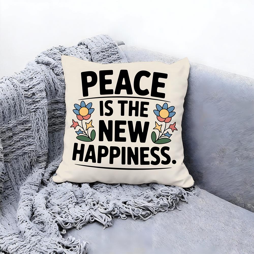 serene peace Cushion Cover Premium Comfort Reversible Pillow Cove Two in One Design for Any Room Car Interior