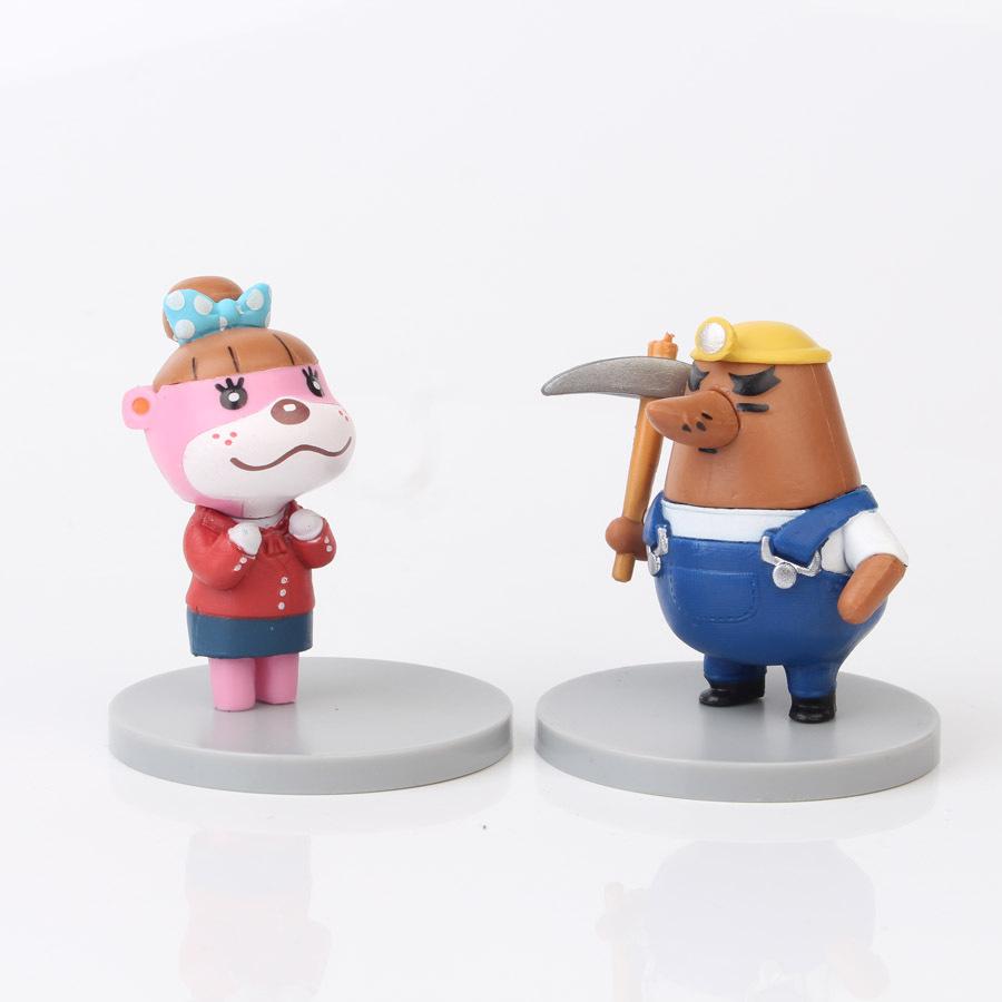 8 шт. Фигурки персонажей аниме Animal Crossing Игрушки ПВХ Фигурка Действия Портрет Изабель Том Нук Лиза Коллекция Модели Куклы в Подарок