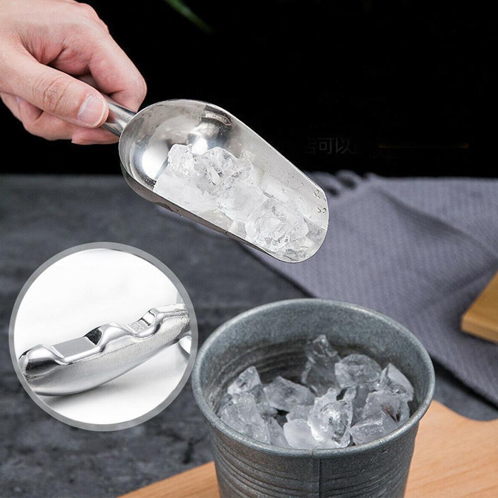 Алюминиевый металлический совок с круглым дном, совок для льда, сахара, сладких блюд, кухня, дом