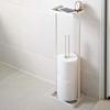 Free Standing Toilet Paper Holder with Non-Slip Reinforced Base Large Capacity Easy Assembly Bathroom Toilet Paper Stand