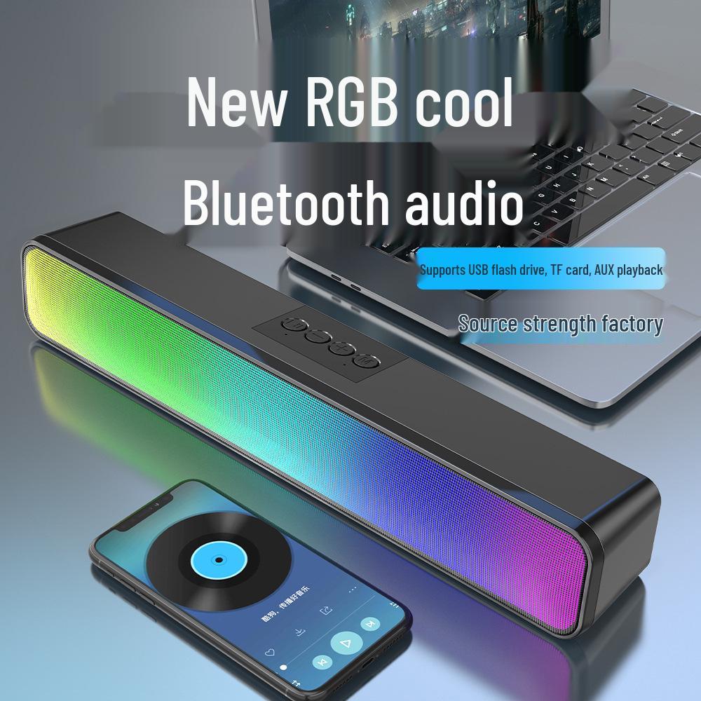 Портативная беспроводная Bluetooth-колонка со слотом для карты и сабвуфером для ноутбука, дома и настольного компьютера