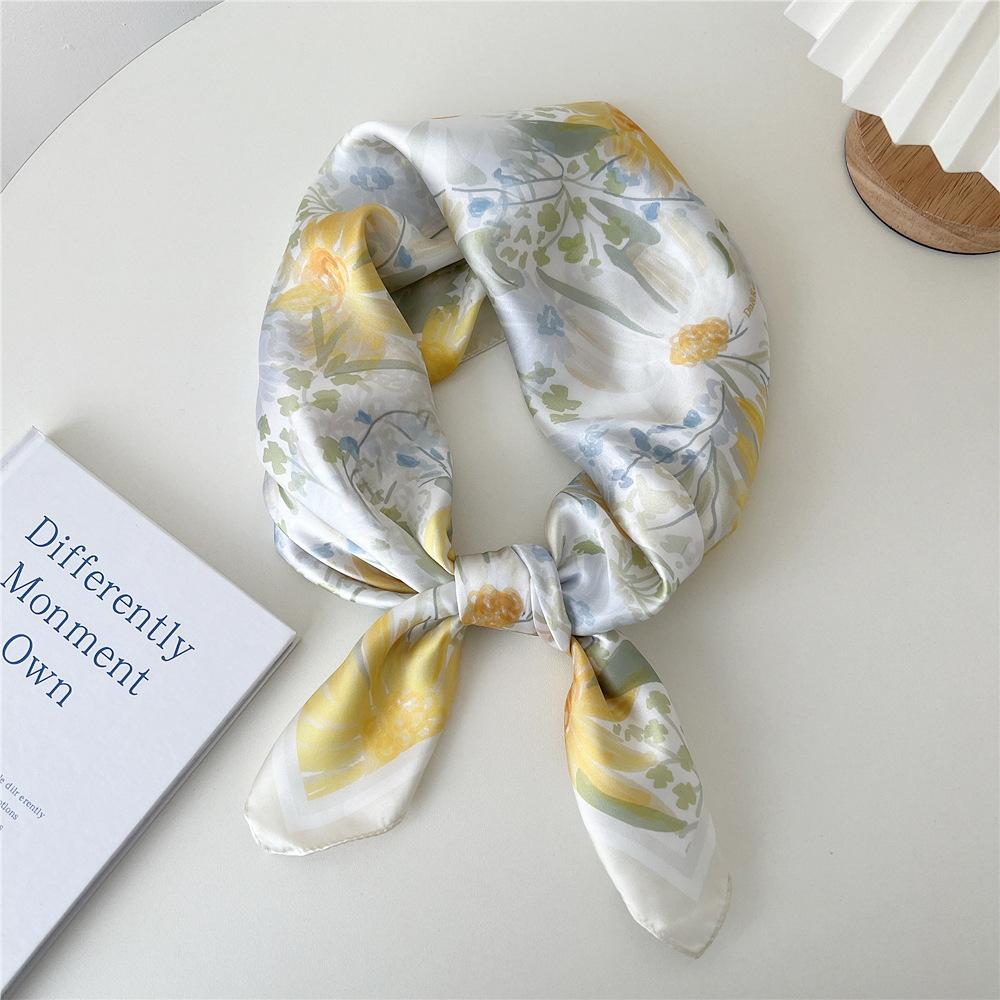 Модный декоративный шарф, повязка для волос, резинка для волос 70, маленький квадратный шарф, шелковый шарф, женский весенне-осенний универсальный маленький шарф, профессиональный шарф