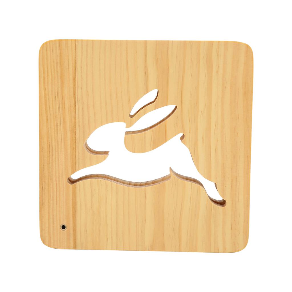 Светодиодный ночник Hollow Bunny Design Eye Protection 3D деревянная лампа для спальни гостиной офиса