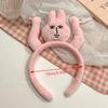 Funny Pink Rabbit Hairband For Women Plush Doll Headband Girls Hair Clip Cute Hoops Hair Accessories