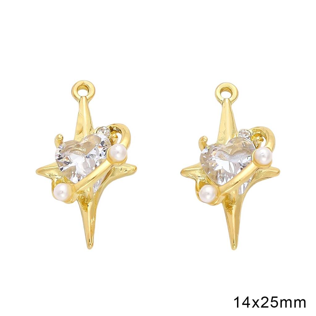 Золотой/серебряный цвет сплава Алмазное сердце роза бабочка кулон для изготовления ювелирных изделий DIY ожерелье браслет серьги