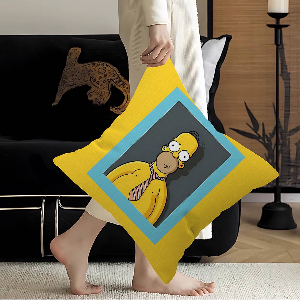 Мультяшный крутой Чехол на подушку The S-Simpsons Полиэстер Подушки для дивана Декоративные декоративные подушки Украшение для дома Наволочка