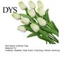 Realistic Tulip Flower 6 Pcs Artificial Flowers Real Touch Faux PU Bouquet Tulips Fake Arrangement for Home Room Office Party Wedding Decoration