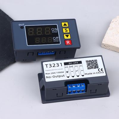 T3231 Реле задержки циклического времени Dc12V 24V Ac110-220V Модуль реле задержки с двойным дисплеем красного и синего цвета Автомобильный переключатель реле времени