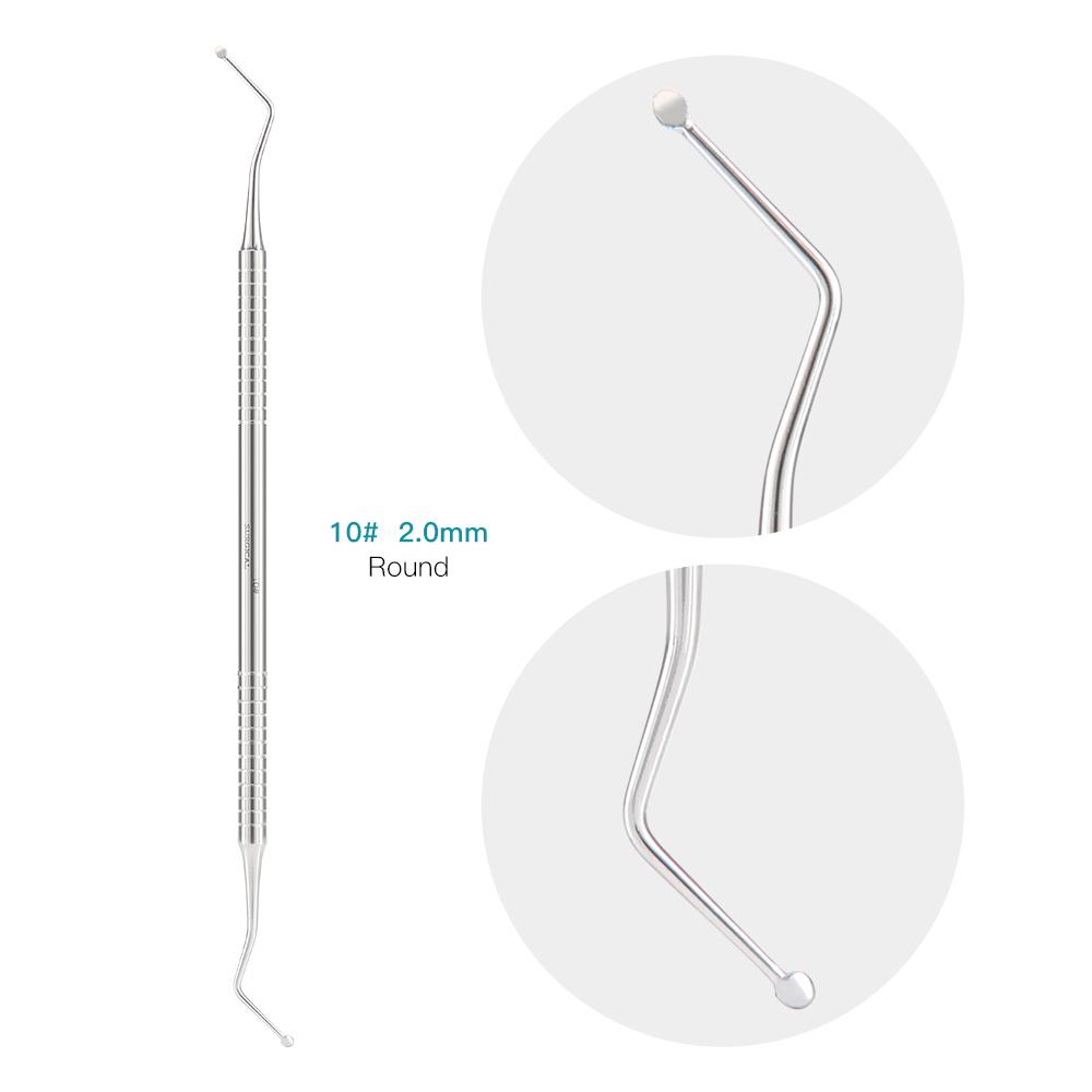 1 шт. AZDENT Дентальный экскаватор Эндо ложка Двусторонние инструменты Нержавеющая сталь Лечение кариеса зубной полости Лабораторный инструмент