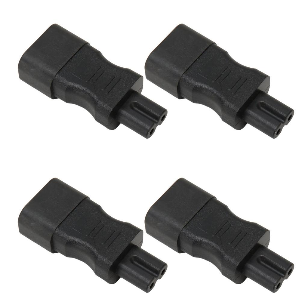 4Pcs IEC320 C14 To IEC320 C7 Power Adapter Universal Black Connector Converter Replacement for PDU