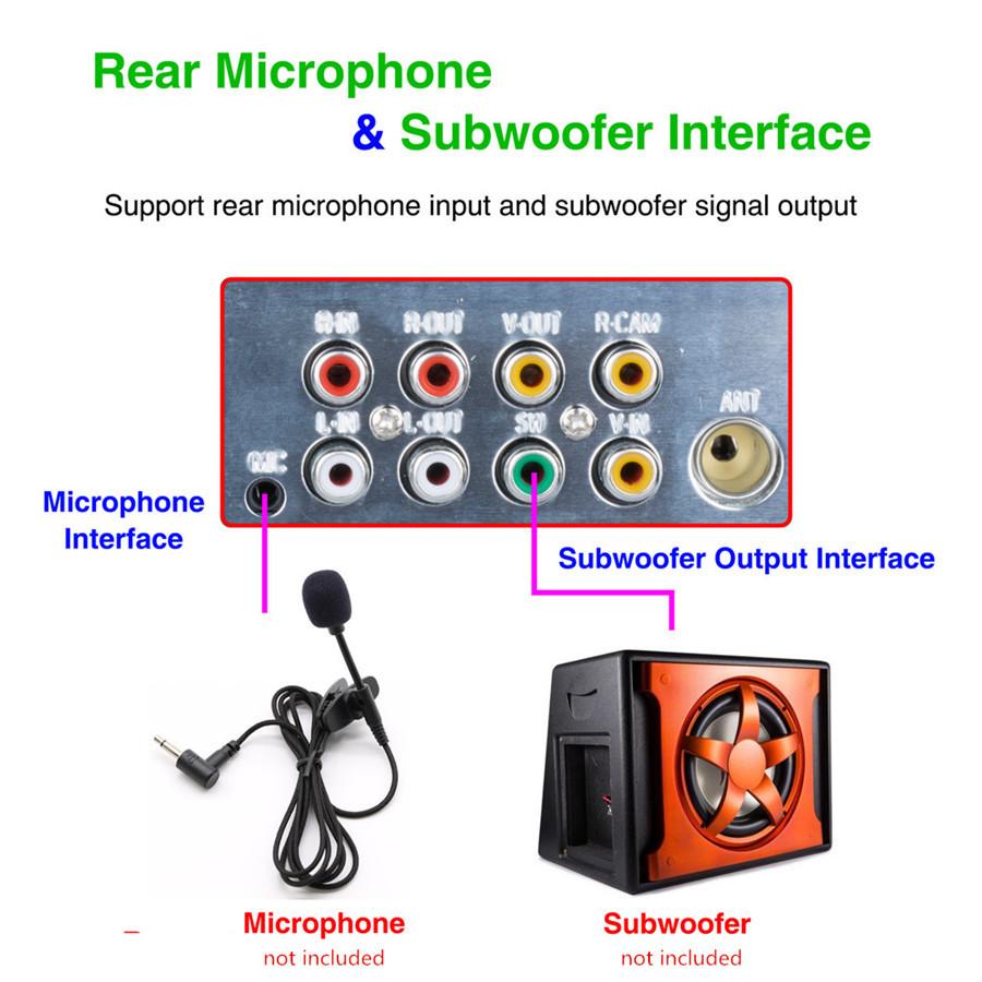 Автомагнитола 4.1" сенсорный экран Bluetooth RMVB/MP5/Радио/Bluetooth плеер AM FM радио RDS поддержка Сабвуфер Микрофон с 170° камерой динамической траектории