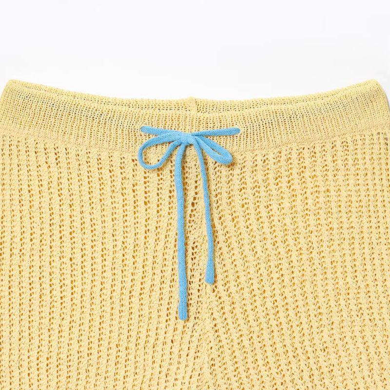 Araltay New Arrival Fashion Style Women's Fashion All-Match Knitting Polo Shirt Outwear Knitting Shorts Suit