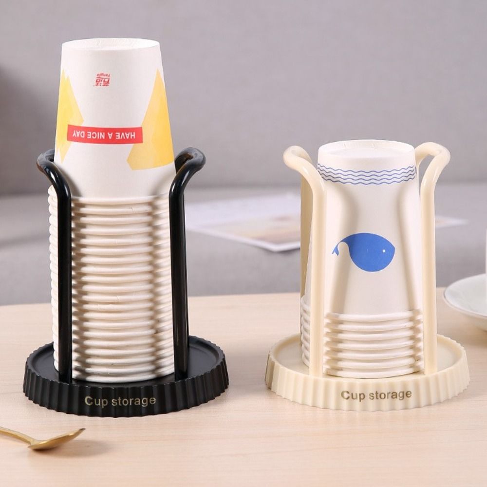 Space Saving Cups Dispenser Rack Shelf Mug Display Stand New Disposable Cup Storage Holder Home