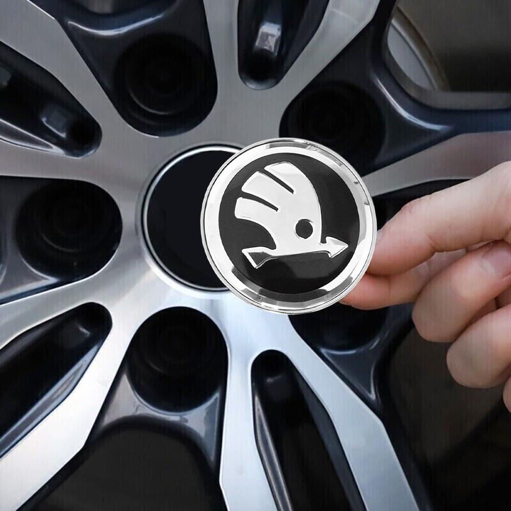 rtocy3 1-5Sets Genuine Wheel Centre Cap Black 60MM Hub Cover for Skoda Octavia Fabia High Quality Durable Protection Easy Installation