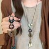 Bohemian tassel long necklace women's new new Chinese butterfly national style retro collarbone chain neck chain