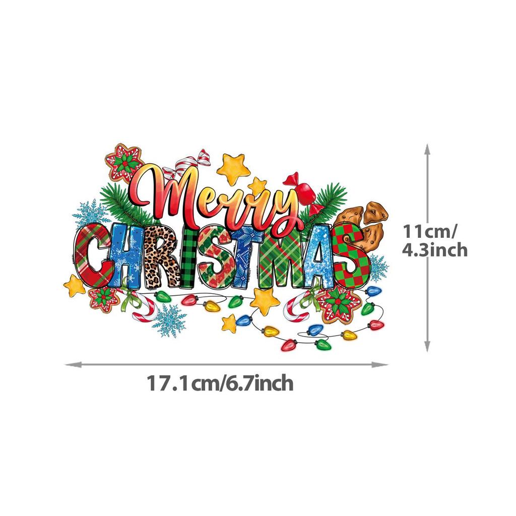 Детская одежда нашивка термонаклейка рождественский подарок ребенку наклейки толстовки топы своими руками моющийся термопресс виниловая нашивка для одежды