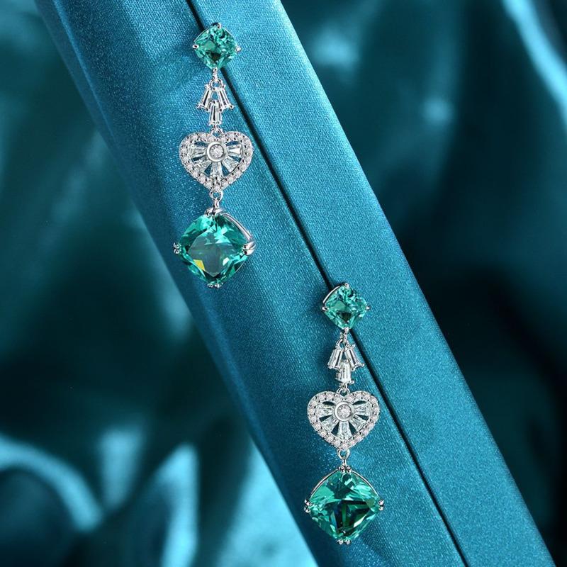 Gica Gem из стерлингового серебра 925 пробы в форме подушки 10*10 элегантные роскошные серьги-капли для женщин изысканные лаконичные шикарные ювелирные изделия высокого качества подарок на День святого Валентина