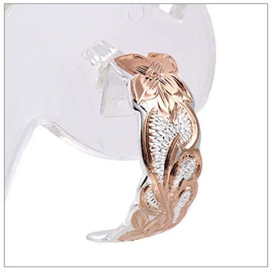 Серьги Гавайские украшения Серьги-полумесяцы с покрытием из розового золота Полукольца Волна Украшения Plumeria [LocoMocoAloha] [Подлинный продукт]